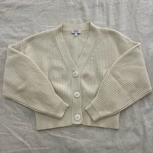 Women's Cream Cardigan Sweater